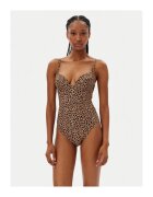 Michael Michael Kors Costum de baie dama negru/maro
