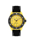 Milano X Change Ceas barbatesc MXG1113 - 43 mm - curea silicon neagra - culoare galbena - rezistenta la apa 5 ATM