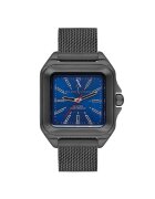 Milano X Change Ceas barbatesc MXU10004 - 38x38mm - curea din otel gri - cadran gri - mecanism quartz
