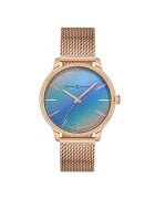 Milano X Change Ceas dama MEX1174 38mm - culoare aurie - curea textila roz - mecanism quartz - rezistent la apa 3 ATM
