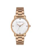 Milano X Change Ceas dama MEX1182 38mm - culoare aurie - curea textila roz - mecanism quartz - rezistent la apa 3 ATM