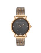 Milano X Change Ceas dama MEX1186 38mm - culoare aurie - curea textila roz - rezistenta la apa 3 ATM