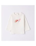 Minibanda Bluza cu imprimeu dragalas pentru fetite nou-nascut - 3.7727 - Alb/Roz - Alb