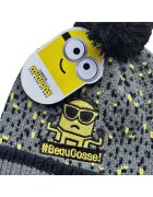 Minions Caciula de iarna pentru baieti - gri - cu pompon - marime unica