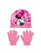 Minnie Mouse Set caciula si manusi Dots 8764 - Roz