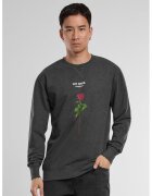 Mister tee Bluza de trening cu imprimeu si decolteu la baza gatului - Gri carbune