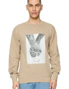 Mister tee Bluza de trening unisex cu imprimeu foto - Maro nisip