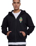 Mister tee Hanorac unisex cu imprimeu pe partea din spate - Rosu/Verde/Negru
