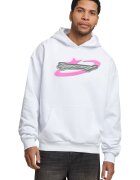 Mister tee Hanorac unisex cu imprimeu text - Alb/Gri/Roz