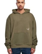 Mister tee Hanorac unisex supradimensionat cu imprimeu - Portocaliu/Verde masliniu