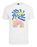 Mister tee Tricou cu decolteu la baza gatului si imprimeu grafic - Alb/Albastru