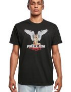 Mister tee Tricou cu decolteu la baza gatului si imprimeu grafic - Rosu/Alb/Negru