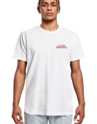 Mister tee Tricou cu imprimeu grafic pe partea din spate - Alb/Rosu inchis/Albastru
