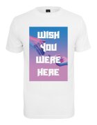 Mister tee Tricou de bumbac cu imprimeu foto si text - Alb/Albastru