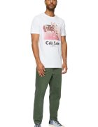 Mister tee Tricou din bumbac cu decolteu la baza gatului si model grafic - Alb