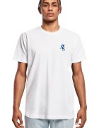 Mister tee Tricou din bumbac cu imprimeu grafic pe partea din spate - Alb/Portocaliu/Albastru
