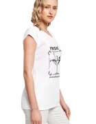 Mister tee Tricou din bumbac cu imprimeu si terminatii rulate - Alb