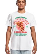 Mister tee Tricou regular-fit cu imprimeu grafic si text - Alb/Verde/Roz pastel