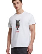 Mister tee Tricou slim-fit cu imprimeu grafic - Rosu/Alb/Gri antracit