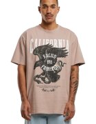 Mister tee Tricou unisecx cu imprimeu grafic - Alb/Negru/Roz prafuit