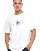 Mister tee Tricou unisex cu imprimeu grafic - Alb/Violet prafuit