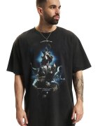 Mister tee Tricou unisex cu imprimeu - Negru/Albastru