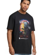 Mister tee Tricou unisex cu imprimeu - Negru/Portocaliu/Alb murdar