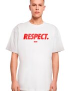 Mister tee Tricou unisex cu imprimeu text - Alb/Rosu vermillion