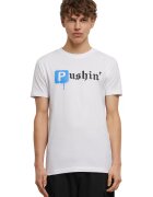 Mister tee Tricou unisex cu imprimeu text - Negru stins/Albastru royal/Alb optic