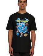 Mister tee Tricou unisex cu model - Negru/Galben pai/Albastru