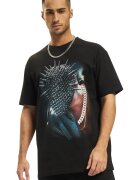 Mister tee Tricou unisex supradimensionat cu imprimeu - Rosu/Negru/Albastru