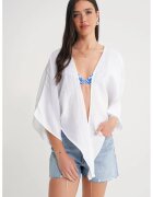 Mixray Bluze dama - bluza bolero - texturata - ivory - bumbac