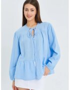 Mixray Camasa dama - bluza cu maneca lunga - croiala relaxata - albastru deschis - textil
