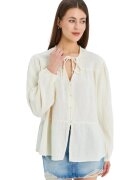 Mixray Camasa dama - bluza cu maneca lunga - croiala relaxata - culoare natural - textil