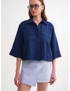 Mixray Camasa dama - camasa scurta - bumbac - albastru marin
