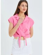 Mixray Camasa dama - camasa scurta - roz pudrat - textil