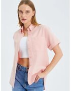 Mixray Camasa dama - din poplin slim fit - roz pudrat - textil