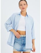 Mixray Camasa dama poplin cu dungi - Albastru