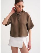 Mixray Camasa scurta cu accesorii din piatra - Maro