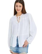 Mixray Camasi dama - bluza cu maneca lunga - croiala lejera - alb - textil