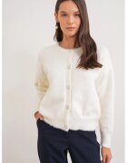 Mixray Cardigan dama - Supradimensionat - Alb natural - Tricot -