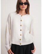 Mixray Cardigan tricotat - alb natural - nasturi -