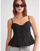 Mixray Maiou guler in forma de inima - negru - textil - Negru
