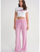 Mixray Pantaloni dama HiCCUP - lungi - talie elastica - roz pudrat - textil