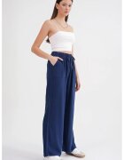 Mixray Pantaloni dama - talie elastica - bleumarin - textil