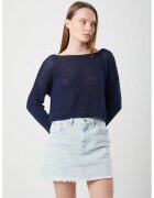 Mixray Pulover dama - crop - tricot - bleumarin - One Size