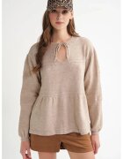 Mixray Pulover dama - lejer - bej natural - tricot -