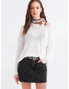 Mixray Pulover dama - oversize - alb - tricot - One Size