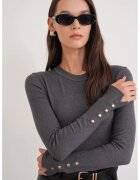 Mixray Pulover dama - Slim Fit - gri inchis - tricot