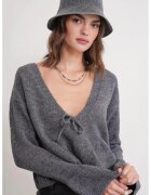 Mixray Pulover dama - Tricot - Gri inchis - One Size